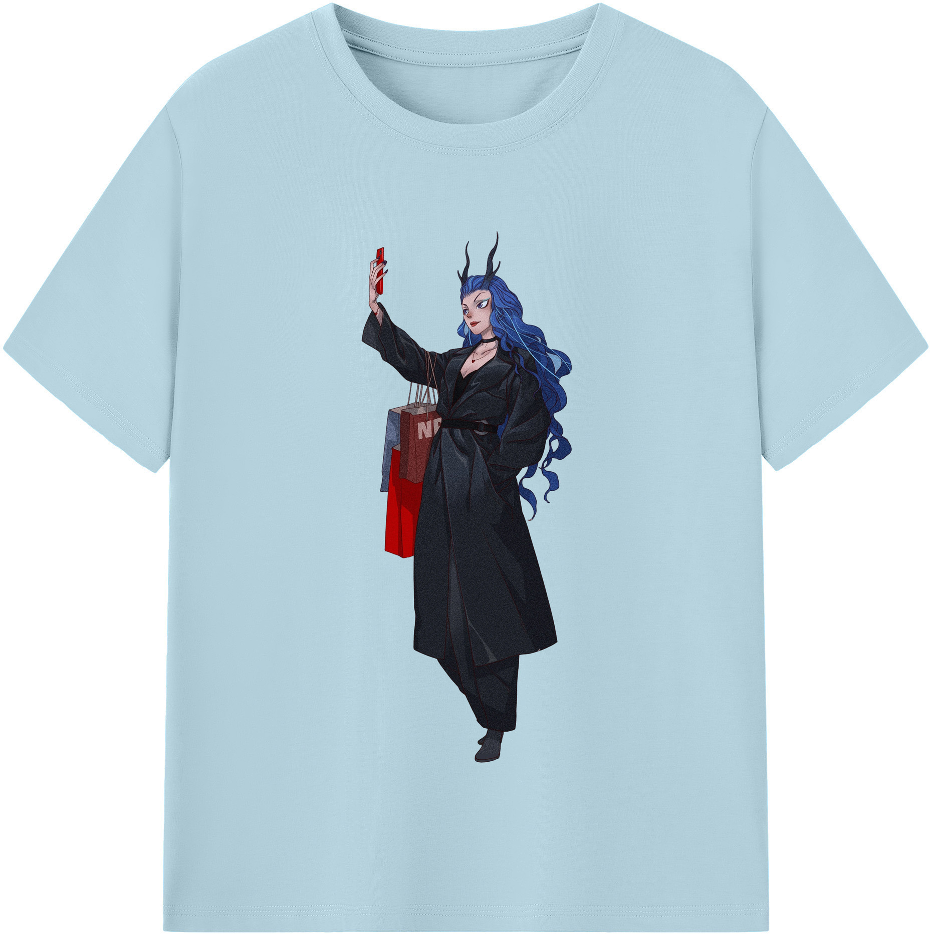 （画像用） Ne Zha 2 ナタ 魔童の大暴れ 綿100％半袖Tシャツ（フロントプリント）
